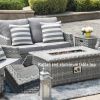 Direct Wicker Fire Pit Table With Chair Rattan Wicker Sofa Set out Door Furniture Garden Set