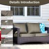 Outdoor Seat Cushion Set Waterproof Patio Furniture Cushion and Back Pillow Fade Resistant Deep Seat Set Chair Pad with Removable Cover for Chair Sofa