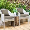 Outdoor Seat Cushion Set Waterproof Patio Furniture Cushion and Back Pillow Fade Resistant Deep Seat Set Chair Pad with Removable Cover for Chair Sofa