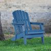 Oversize Wooden Outdoor Folding Adirondack Chair with Pre-Assembled BackRest & SeatBoard, Wood Patio Chair for Garden Backyard Porch Pool Deck Firepit