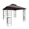 10x10 Outdoor Patio Gazebo Canopy Tent With Ventilated Double Roof And Mosquito net(Detachable Mesh Screen On All Sides); Suitable for Lawn;  Garden;