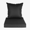 Outdoor Seat Cushion Set Waterproof Patio Furniture Cushion and Back Pillow Fade Resistant Deep Seat Set Chair Pad with Removable Cover for Chair Sofa