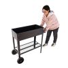 Aveyas Mobile Metal Raised Garden Bed Cart with Legs