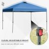 Outsunny 10' x 10' Pop Up Canopy Tent, Instant Sun Shelter with 3-Level Adjustable Height, Top Vents and Wheeled Carry Bag for Outdoor, Garden, Patio