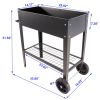 Aveyas Mobile Metal Raised Garden Bed Cart with Legs