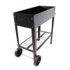 Aveyas Mobile Metal Raised Garden Bed Cart with Legs