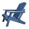 Oversize Wooden Outdoor Folding Adirondack Chair with Pre-Assembled BackRest & SeatBoard, Wood Patio Chair for Garden Backyard Porch Pool Deck Firepit