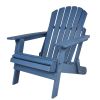 Oversize Wooden Outdoor Folding Adirondack Chair with Pre-Assembled BackRest & SeatBoard, Wood Patio Chair for Garden Backyard Porch Pool Deck Firepit