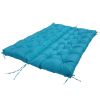 2-3 Seater Swing Cushion Waterproof Outdoor Swing Cushions Replacement Swing Bench Pads Chair Mat with Backrest 8 Tie Straps 59x43.3x3.9in for Patio F